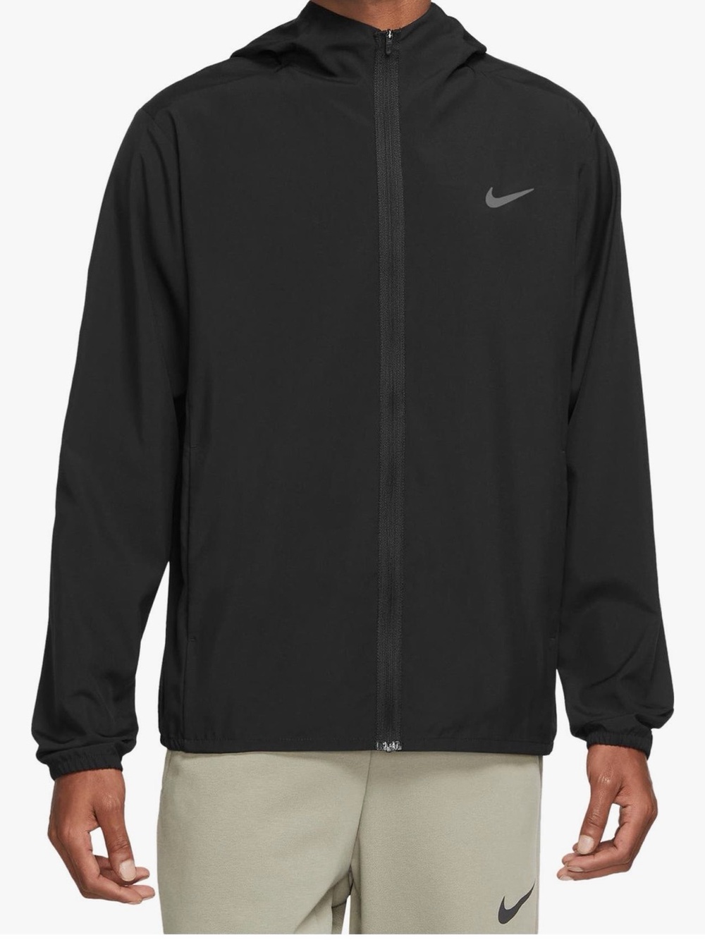 Nike Black Full-Zip Hooded Dri Fit Hooded Versatile Jacket